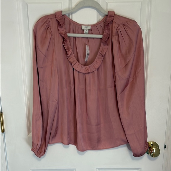 J Crew Ruffle Blouse - Picture 1 of 3